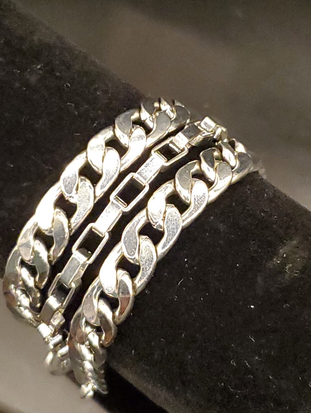 Heavy Silver Naughty Chain Statement Bracelet New